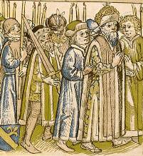 König Sigismund mit seiner ungarischen Leibgarde auf dem Konstanzer Konzil